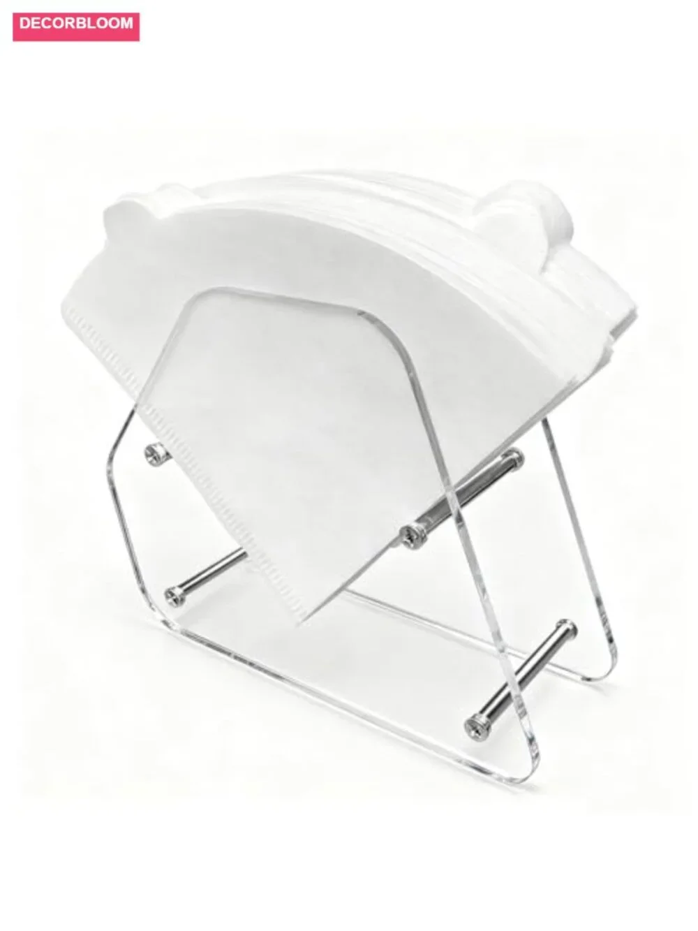 Acrylic Coffee Filter Holder Counter Stand Storage for V60 Cone Filters #2#4,